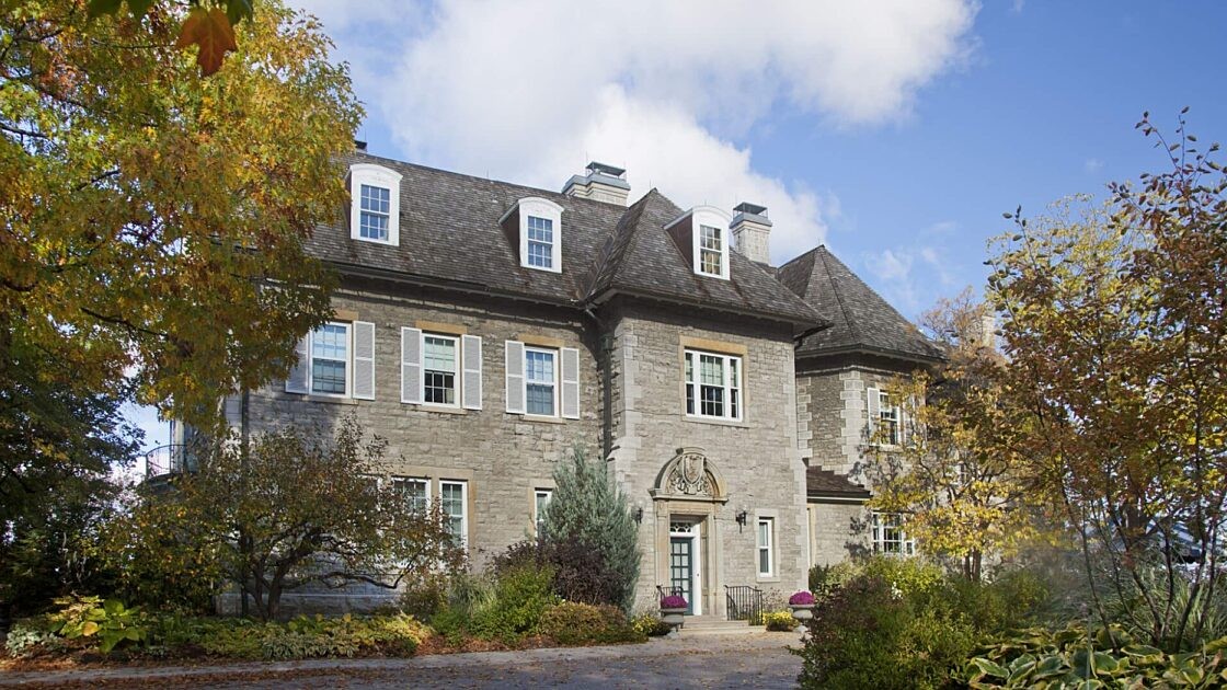 The prime minister's official residence at 24 Sussex Dr. Photo credit: National Capital Commission